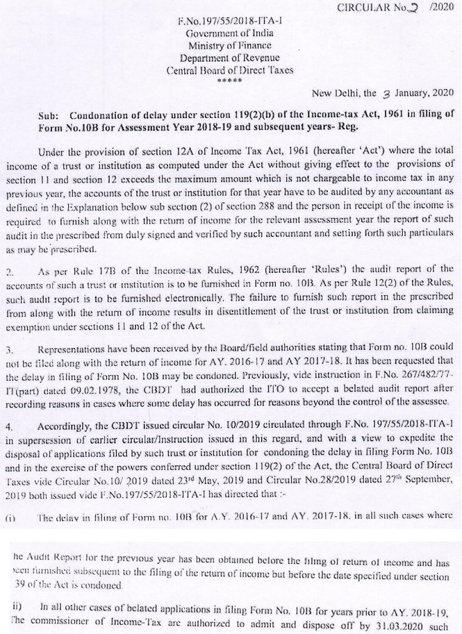 Exemption as per the CBDT circular cited below for easy reference
