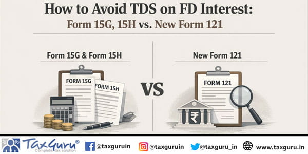 How to Avoid TDS on FD Interest Form 15G, 15H vs. New Form 121