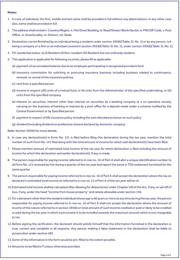 In case of individual, the first, middle and last name shall be provided in full without any abbreviations