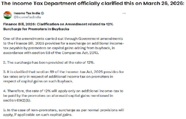 Income tax Department officially
