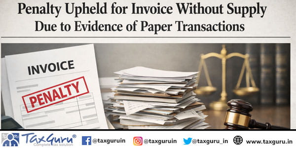 Penalty Upheld for Invoice Without Supply Due to Evidence of Paper Transactions