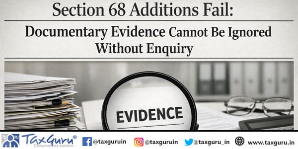 Section 68 Additions Fail: Documentary Evidence Cannot Be Ignored Without Enquiry