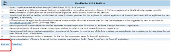 Step 5- Read the checklist and click 'Proceed'