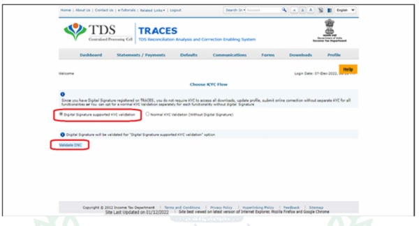 Step 6- Sign using the digital signature certificate.