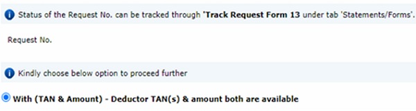 Step 7- The request number will be generated