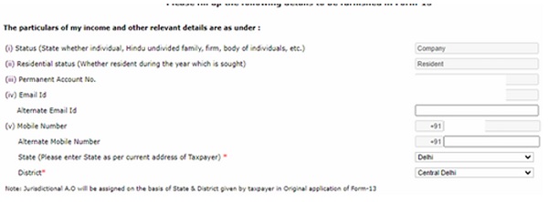 Step 9- Furnish the following details