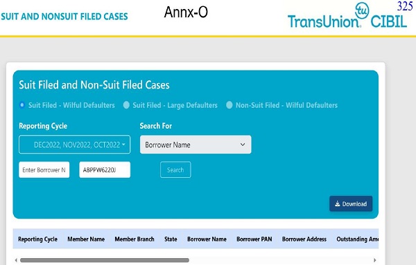 Suit Filed and Non Suit Filed Cases