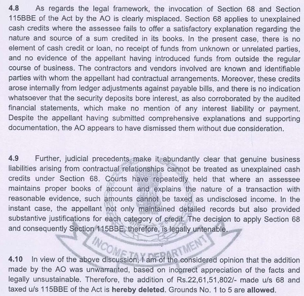 The appellant has furnished detailed