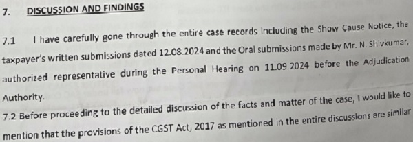 The discussion in the impugned order