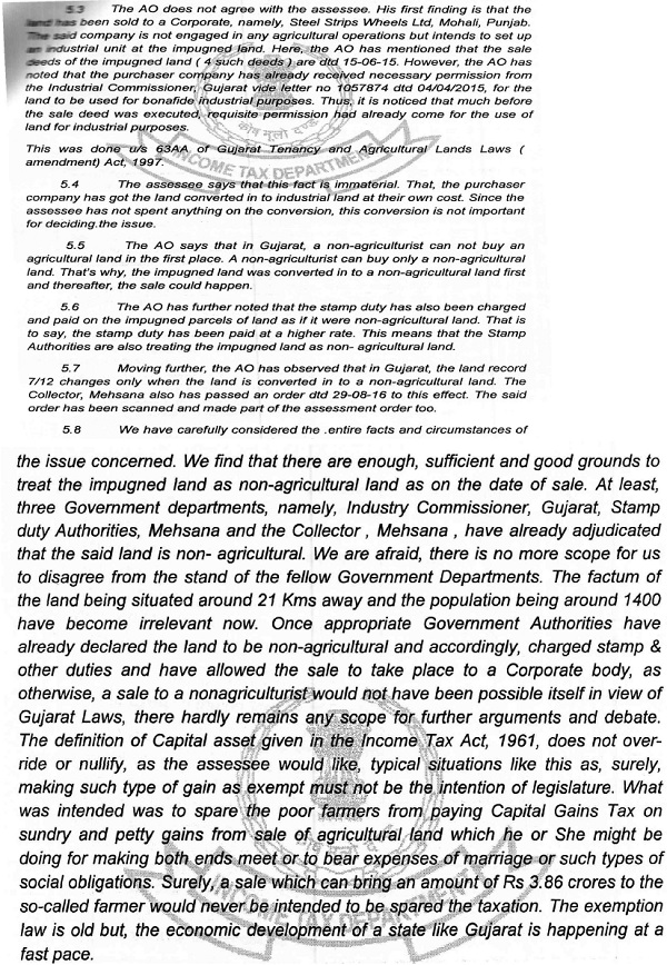 The finding of the AO in this regard