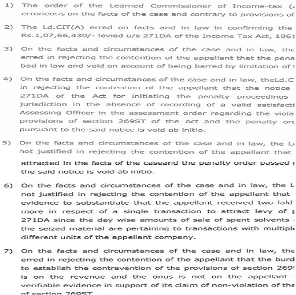 The sake of brevity, grounds of appeal filed