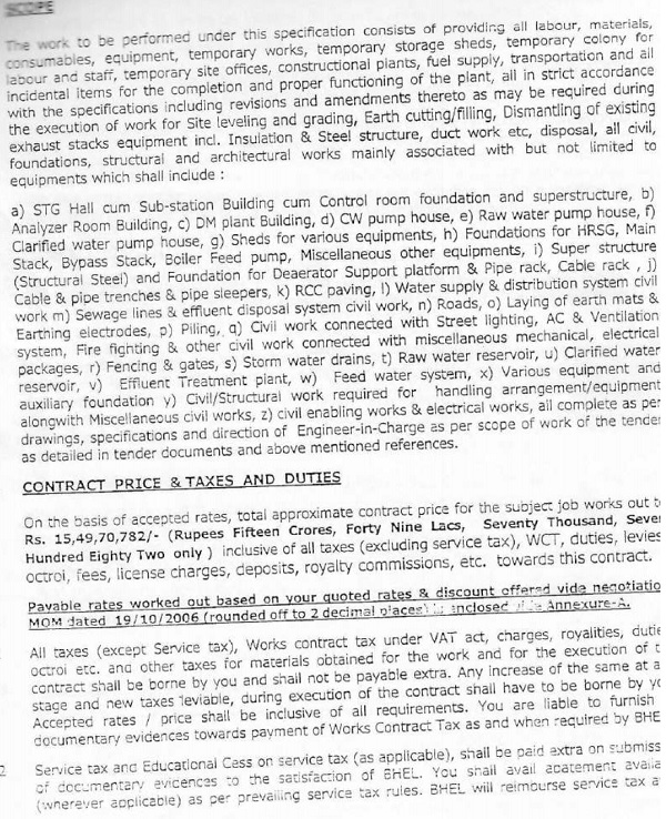 We have gone through Agreement between BHEL and the appellant