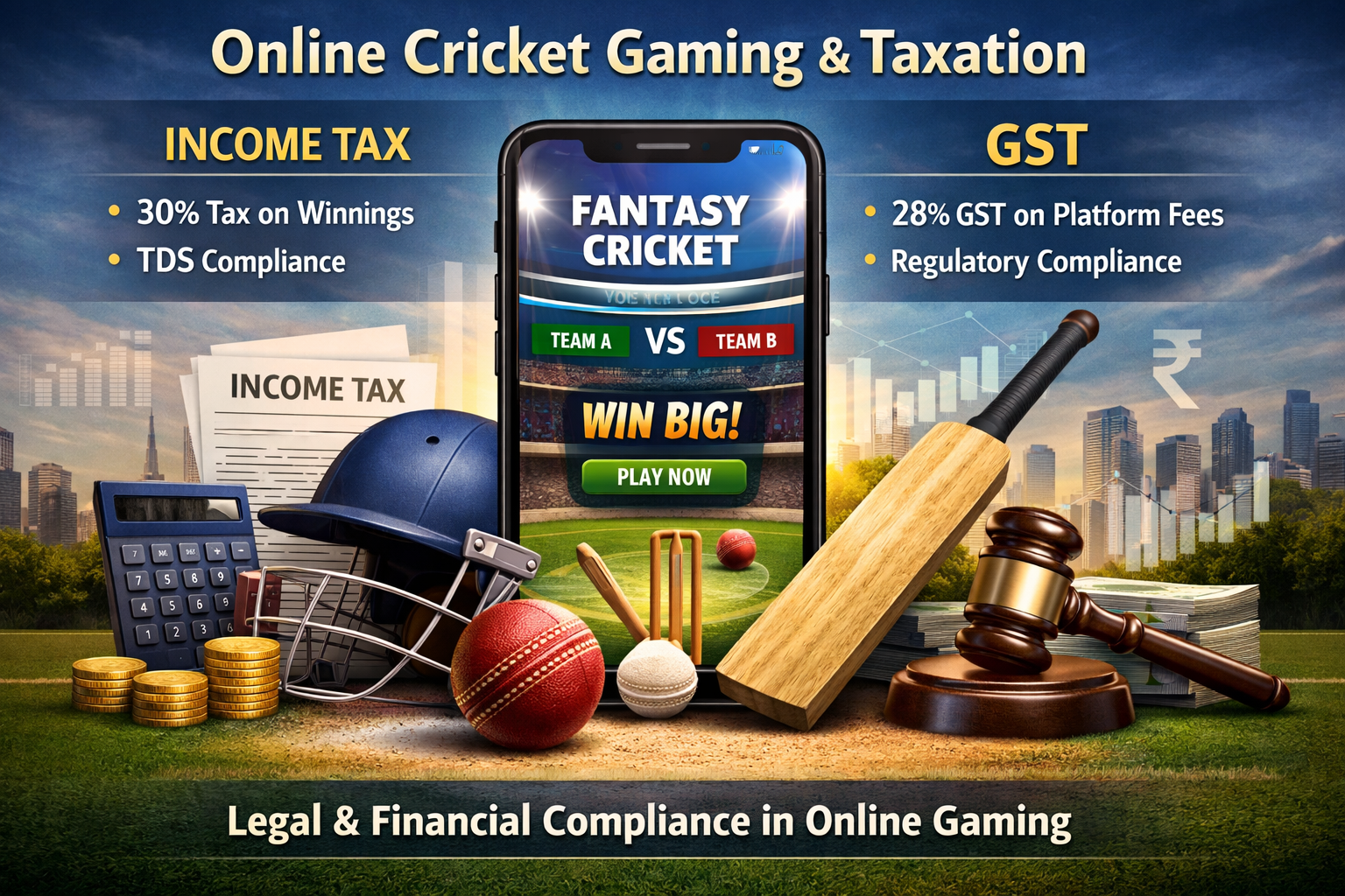 Online Cricket Games under Indian Taxation (Income Tax & GST Perspective)