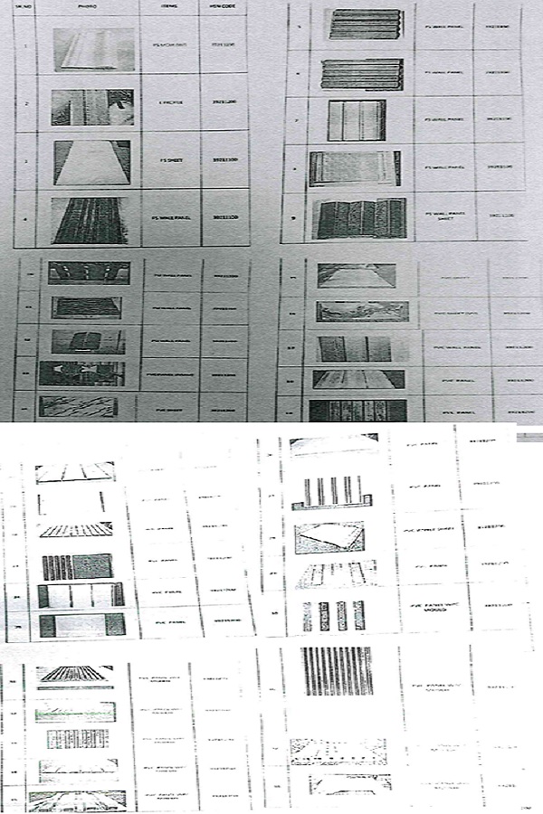 photographs of some of the goods to be imported in Annexure A are placed as under