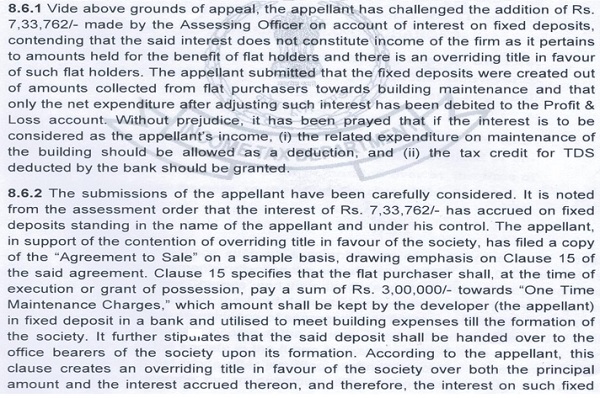 8.6.1 Vide above grounds of appeal the appellant has challenged