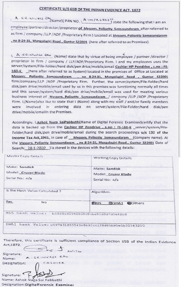 Indian Evidence Act to render any documents