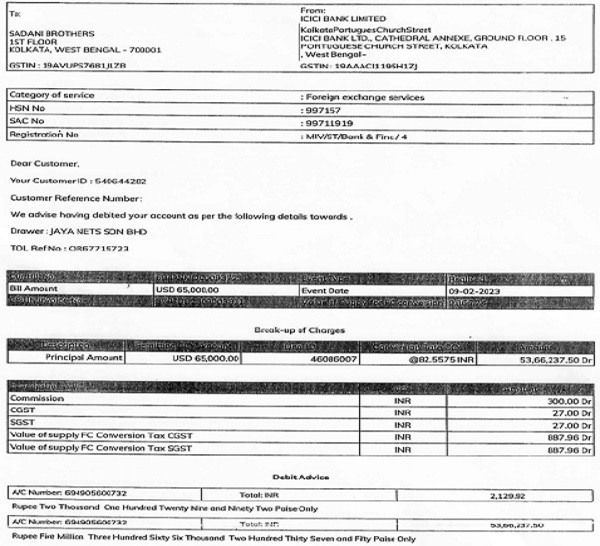 Invoice shows the unit price has USD 5.20 per kg. -3