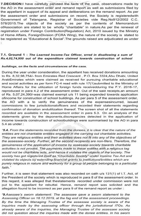 The material available on record