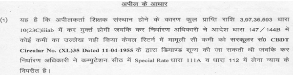 assessee is in appeal before us, raising the following grounds