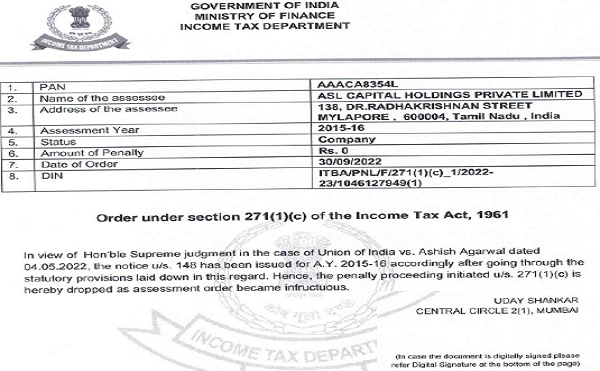 details of outstanding demand as appearing