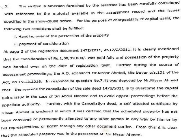 taxability arising from the registered transaction