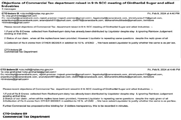two email are given below