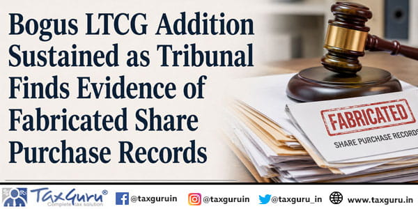 Bogus LTCG Addition Sustained as Tribunal Finds Evidence of Fabricated Share Purchase Records
