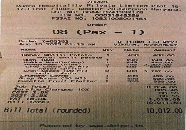 Consumer in support of his allegations had attached the bill