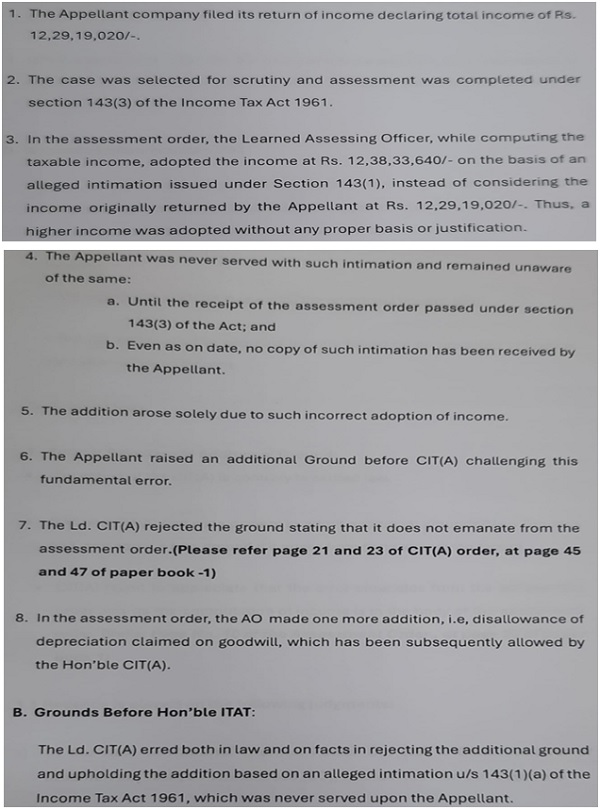 Further, written submissions were also filed from the assessee’s side which is reproduced below