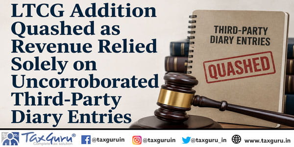 LTCG Addition Quashed as Revenue Relied Solely on Uncorroborated Third-Party Diary Entries