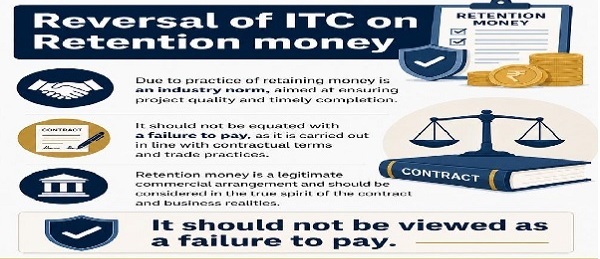 Reversal of ITC on Retrention Money