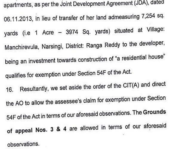 Share in the residential