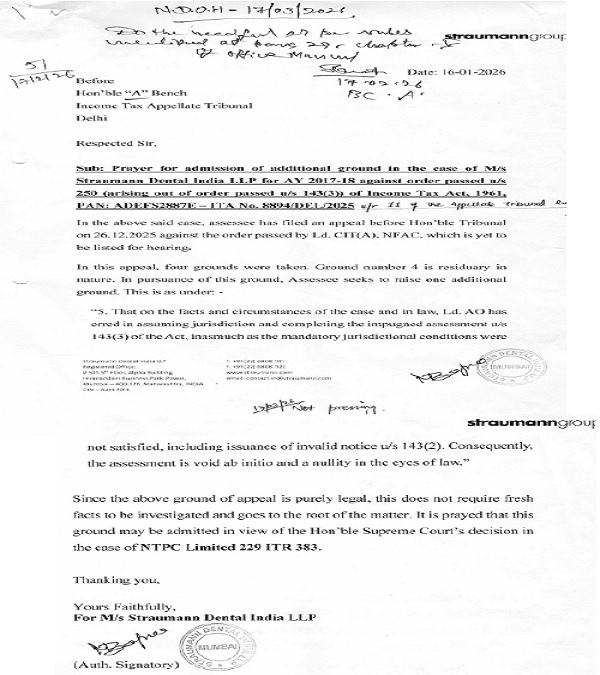 The appellant has filed application for admission of additional grounds