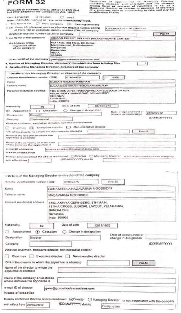 This is evidenced from Form No.32 appended to Section 266(1)(b) of the Companies Act, 1956