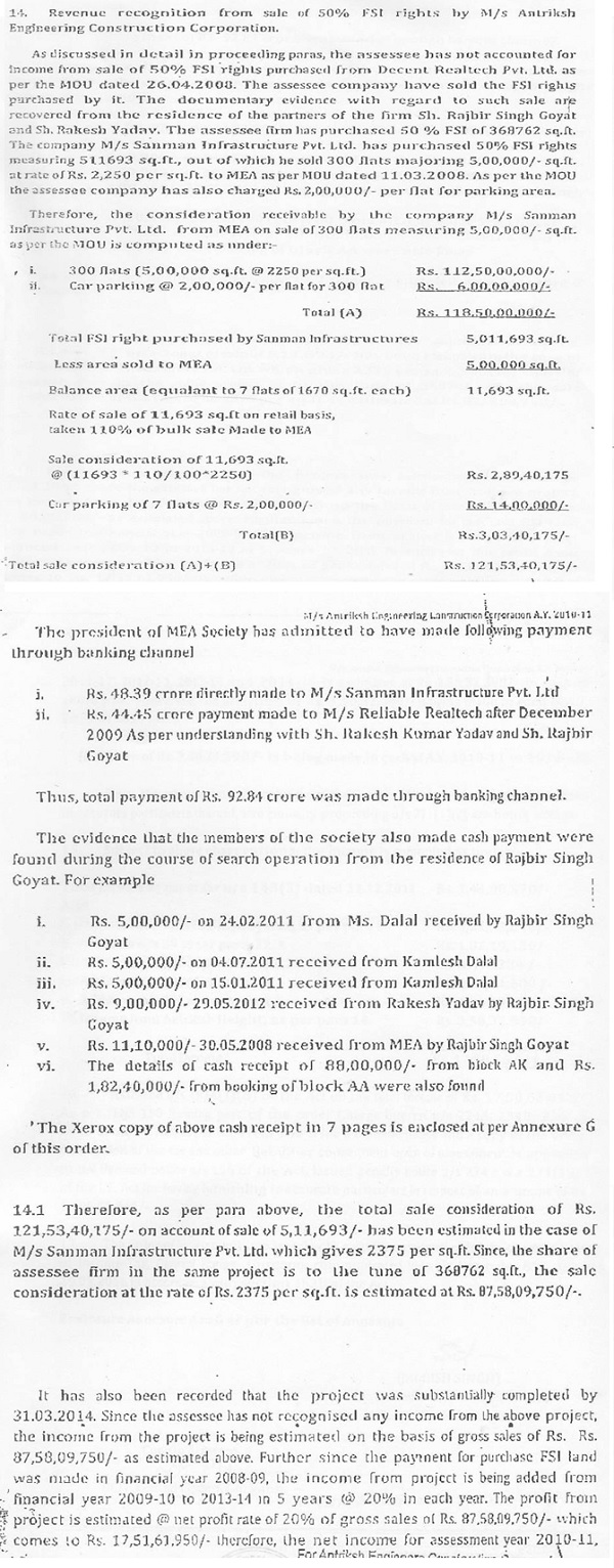 While making addition to the tune of Rs.3,50,32,390--, the Ld. AO observed