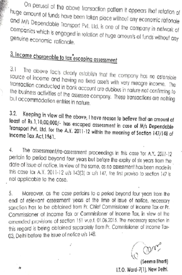 had recorded almost identical reopening reasons as follows