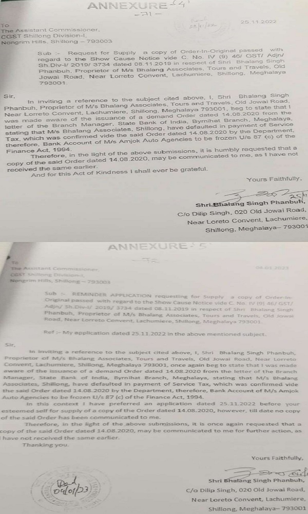 Annexure Assistant Commissioner