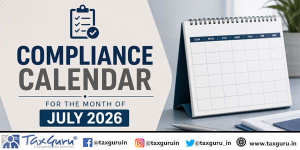 Compliance Calendar for the Month of July 2026