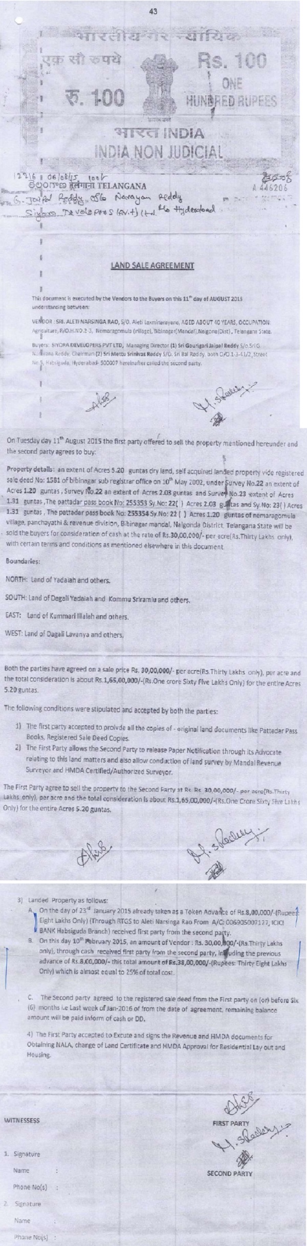 Land Sale Agreement