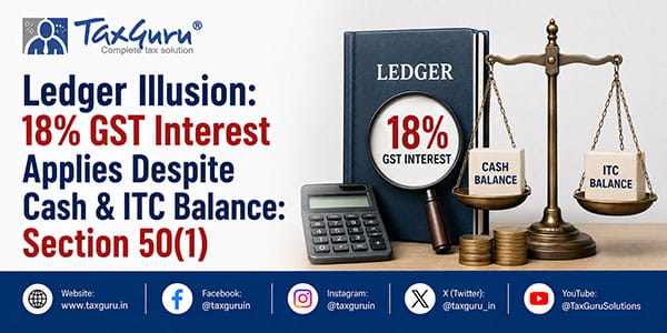 Ledger Illusion: 18% GST Interest Applies Despite Cash & ITC Balance: Section 50(1)
