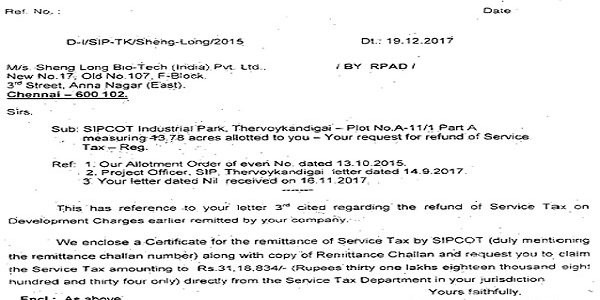 Madras HC: Refund Limitation Runs From SIPCOT Certificate, Not Finance Act Assent