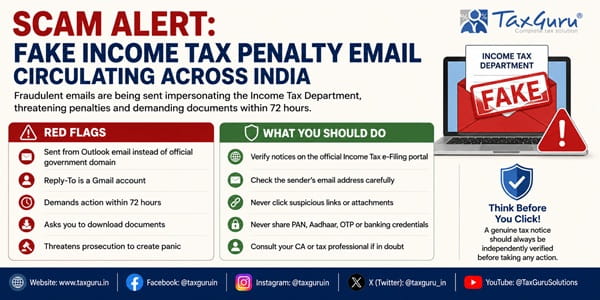 Scam alert - Fake income tax email