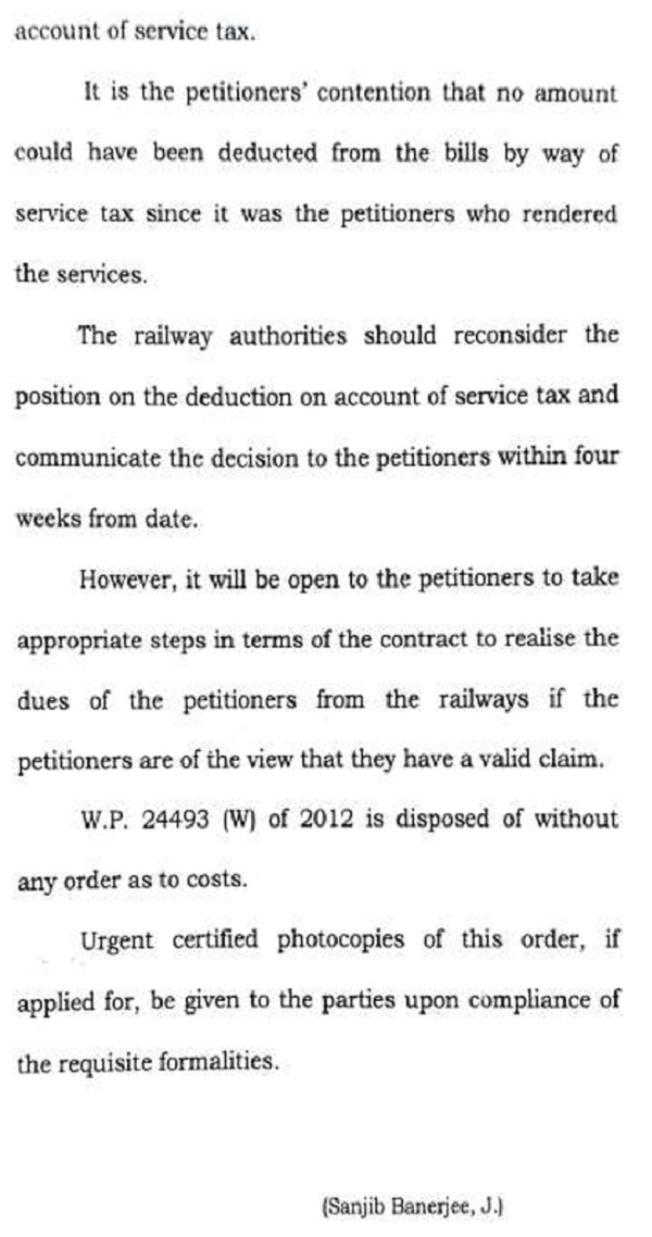 The Hon’ble High Court vide its order dated 06.2013 advised to reconcile the issue and settle the dispute.