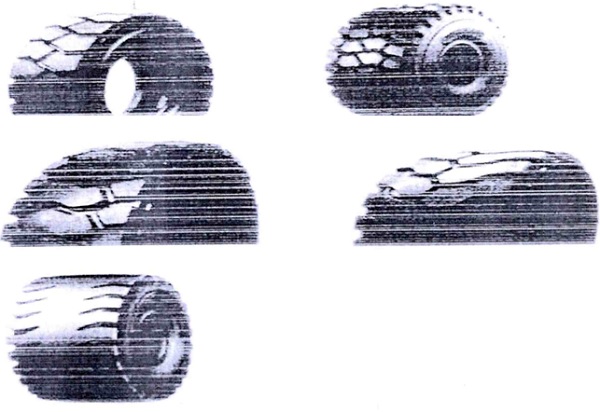 further provides illustrative examples of tyres for construction, mining or industrial handling vehicles or machines