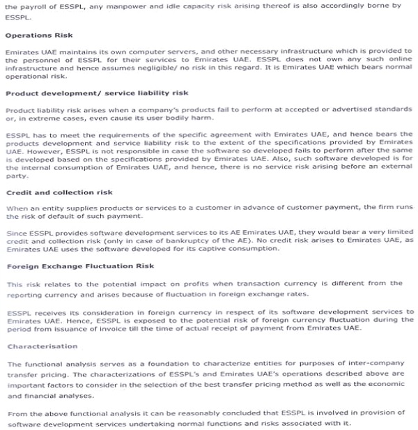 undertake the comparability analysis, it is sinequa non-3