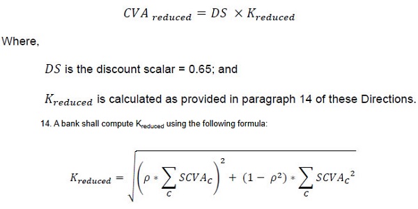 BA-CVA is calculated using the following formula