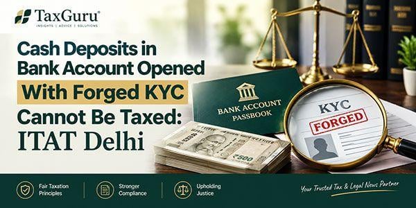 Cash Deposits in Bank Account Opened With Forged KYC Cannot Be Taxed: ITAT Delhi