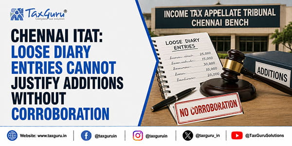 Chennai ITAT: Loose Diary Entries Cannot Justify Additions Without Corroboration