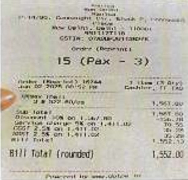 Consumer in support of his grievance had attached the bill