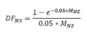 DFNS is a supervisory discount factor and is calculated